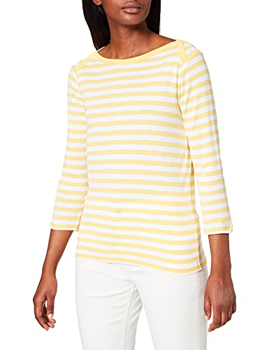 United Colors of Benetton Camiseta M/L 3oa6e16a1, Righe Giallo E Bianco 684, Mujer