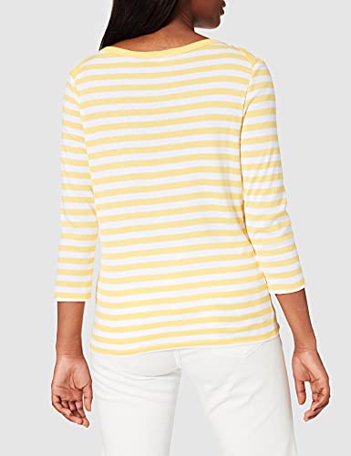 United Colors of Benetton Camiseta M/L 3oa6e16a1, Righe Giallo E Bianco 684, Mujer