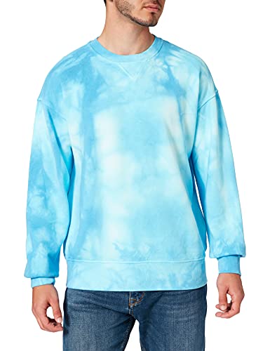 United Colors of Benetton Maglia G/C M/L 3j66j19h3 Sudadera con Capucha, Azul Tie Dye 88f, S para Hombre