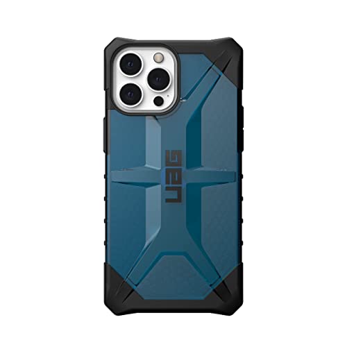 Urban Armor Gear Funda Plasma Compatible con Apple iPhone 13 Pro MAX [Cover Compatible con Carga inalámbrica, Funda de teléfono Resistente a los Golpes, Bordes elevados] Azul Transparente (Mallard)