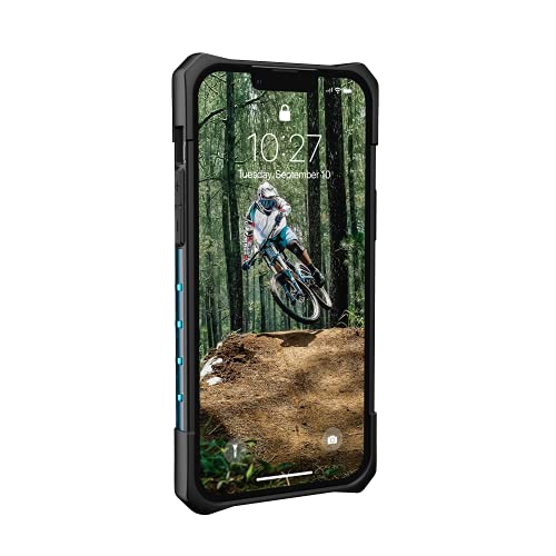 Urban Armor Gear Funda Plasma Compatible con Apple iPhone 13 Pro MAX [Cover Compatible con Carga inalámbrica, Funda de teléfono Resistente a los Golpes, Bordes elevados] Azul Transparente (Mallard)