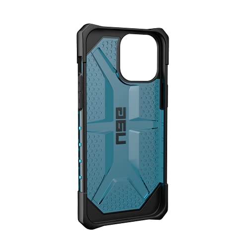 Urban Armor Gear Funda Plasma Compatible con Apple iPhone 13 Pro MAX [Cover Compatible con Carga inalámbrica, Funda de teléfono Resistente a los Golpes, Bordes elevados] Azul Transparente (Mallard)