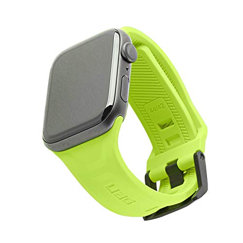 Urban Armor Gear Scout Correa Apple Watch 42Mm / 44Mm [Watch Se, Series 6 / Series 5 / Series 4 / Series 3 / Series 2 / Series 1, Brazalete Sustitución Silicona Blanda, Cierre Acero] Verde Neón