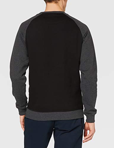 Urban Classics 2-Tone Raglan Crewneck, Sudadera Para Hombre, Multicolor (blk/cha 445), Large