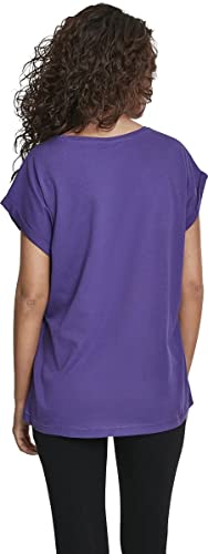 Urban Classics Ladies Extended Shoulders tee Camiseta, Morado (Ultraviolet), S para Mujer