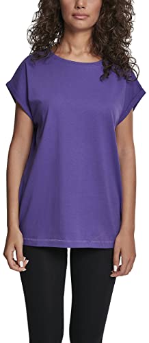 Urban Classics Ladies Extended Shoulders tee Camiseta, Morado (Ultraviolet), S para Mujer