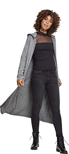 Urban Classics Ladies Terry Long Cardigan Chaqueta Punto, Multicolor (Blk/Wht 00050), XXXX-Large para Mujer