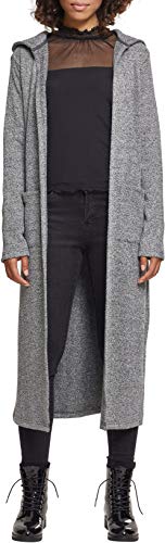 Urban Classics Ladies Terry Long Cardigan Chaqueta Punto, Multicolor (Blk/Wht 00050), XXXX-Large para Mujer