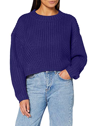 Urban Classics Ladies Wide Oversize Sweater Sudadera, Azul púrpura, M para Mujer