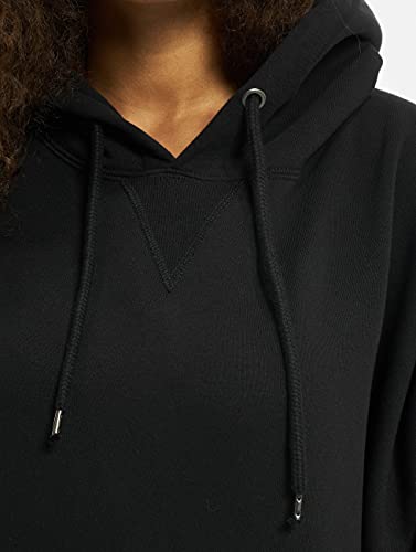 Urban Classics Sudadera Larga y Grande para Mujer Capucha, Negro (Schwarz 00007), L