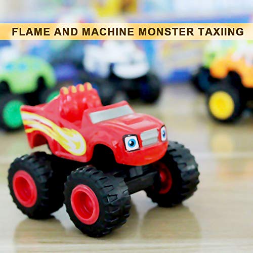 Urisgo 6 Pack de Juguetes para niños y Monster Machines Super Stunts Blaze Kids Truck Car Regalo para niños en cumpleaños Navidad Toys Juguetes para niños de 1 2 3 años