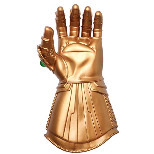 UrMsun Iron Man Infinity Gauntlet con 2 Pilas Recambio, Guantele Thanos Vengadores 4 Final del Juego Iron Man Infinity Gauntlet Hulk Thanos Capitan America Thor Cosplay (Oro)