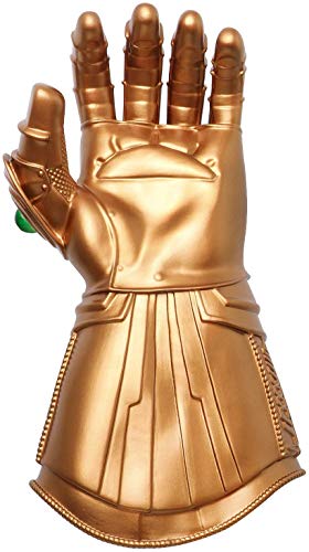 UrMsun Iron Man Infinity Gauntlet con 2 Pilas Recambio, Guantele Thanos Vengadores 4 Final del Juego Iron Man Infinity Gauntlet Hulk Thanos Capitan America Thor Cosplay (Dorado)