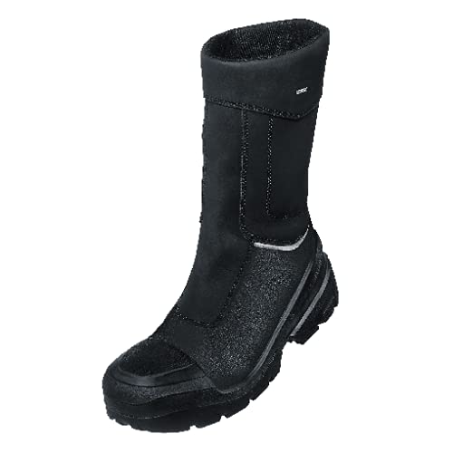 Uvex Hombre Forrado De Piel Alto Botas seguridad Quatro Pro - Negro, 12 UK