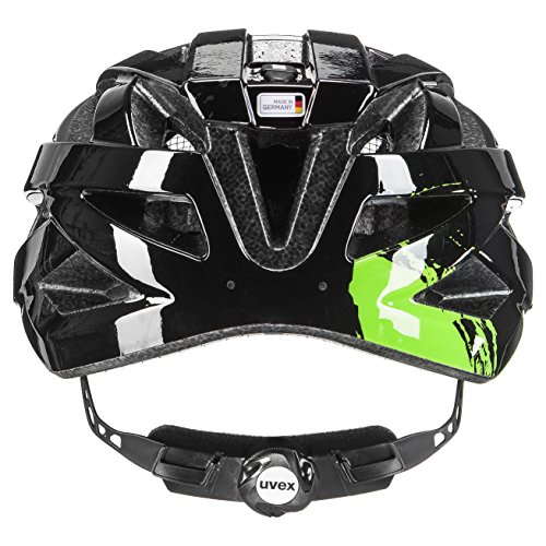 Uvex I-Vo C Casco de Ciclismo, Unisex Adulto, Negro/Verde, 56-60 cm