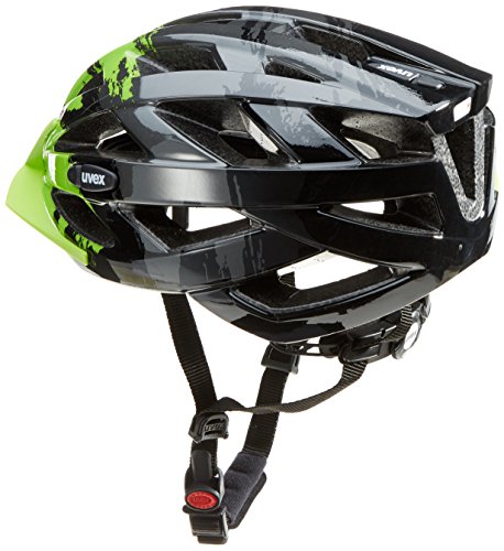 Uvex I-Vo C Casco de Ciclismo, Unisex Adulto, Negro/Verde, 56-60 cm