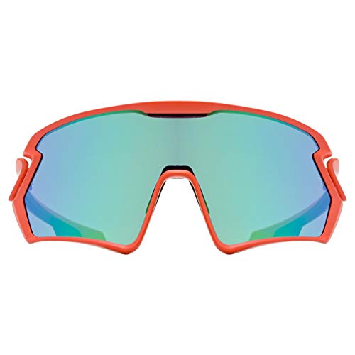 uvex Sportstyle 231 Gafas de Deporte, Adultos Unisex, Orange Mat/Mirror Green, One Size