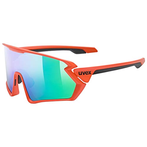 uvex Sportstyle 231 Gafas de Deporte, Adultos Unisex, Orange Mat/Mirror Green, One Size