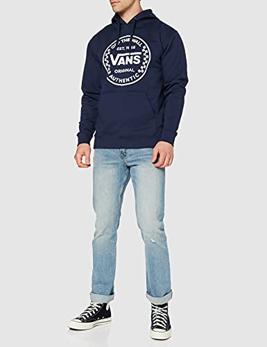 Vans Authentic Checker PO Sudadera con Capucha, Azul a Cuadros, XL para Hombre