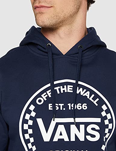 Vans Authentic Checker PO Sudadera con Capucha, Azul a Cuadros, XL para Hombre