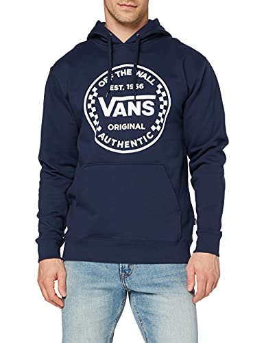 Vans Authentic Checker PO Sudadera con Capucha, Azul a Cuadros, XL para Hombre