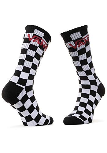 Vans Classic Crew (6.5-9, 3PK) Calcetines, BLACK-CHECKERBOARD, Talla única para Hombre