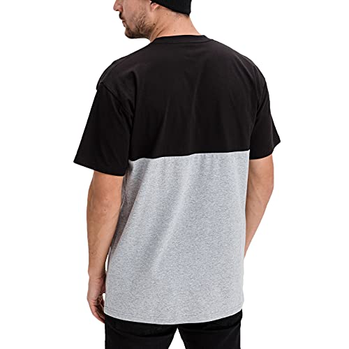 Vans Colorblock tee - Camiseta para Hombre , Negro (Black/athletic Heather), Small