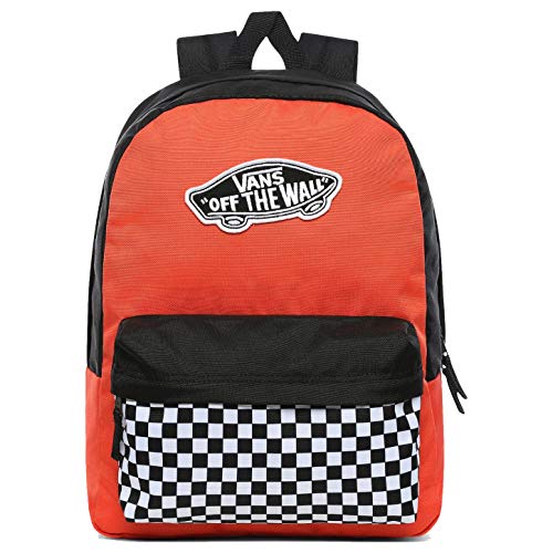 Vans Mochila unisex con dos correas ajustable para colegio escolar, Paprika-Checkerboard, Talla única, Mochila real