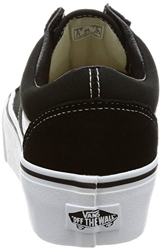 Vans Old Skool Platform, Zapatillas Unisex Adulto, Negro (Black/White Y28), 39 EU