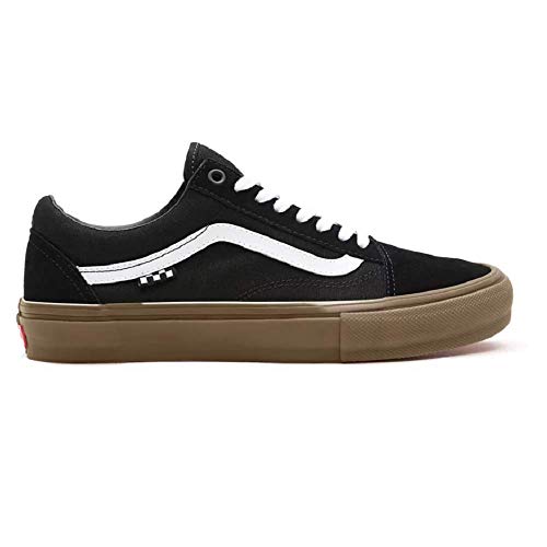 Vans Skate Old School Zapatillas Hombre, Anchura del Zapato Medium, Negro-Gum, 44.5 EU