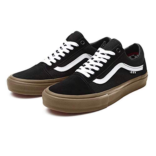 Vans Skate Old School Zapatillas Hombre, Anchura del Zapato Medium, Negro-Gum, 44.5 EU