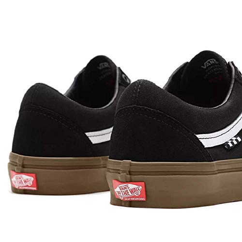 Vans Skate Old School Zapatillas Hombre, Anchura del Zapato Medium, Negro-Gum, 44.5 EU