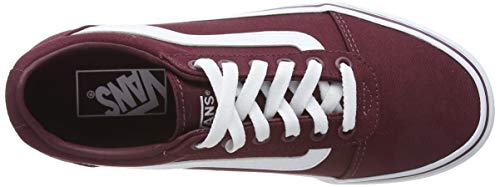 VANS Ward Canvas, Zapatillas para Mujer, Rojo (Canvas/ Burgundy Olq), 37 EU