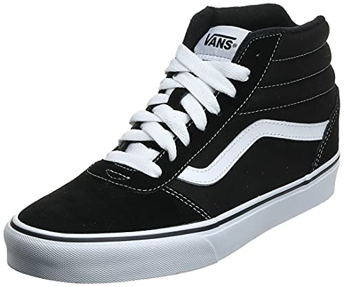 Vans Ward Hi, Sneaker Hombre, Negro (Suede/Canvas) Black/White C4R, 42 EU