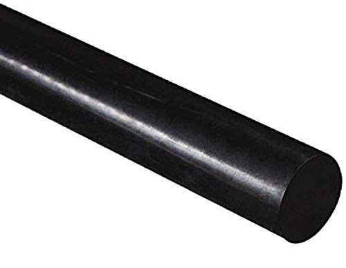Varilla redonda de polietileno de alta densidad HDPE, diámetro de 50mm x 300mm de largo, grado A PE 500, color negro