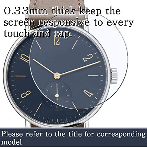 Vaxson 3 Unidades Protector de Pantalla de Cristal Templado, compatible con MyKronoz ZeClock smartwatch Smart Watch, 9H Película Protectora