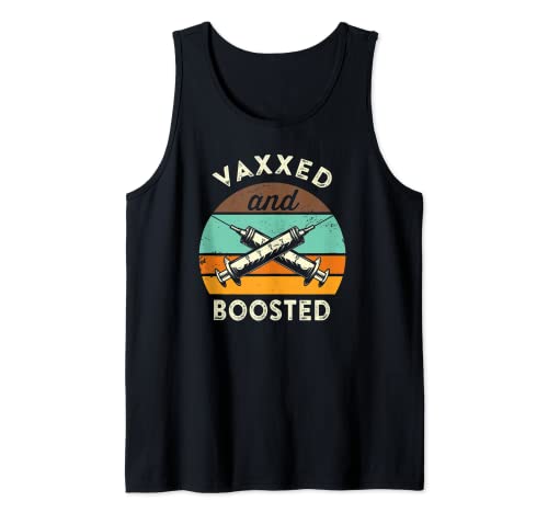 Vaxxed y Boosted Pro Vax Camiseta sin Mangas