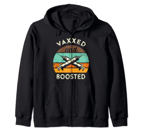 Vaxxed y Boosted Pro Vax Sudadera con Capucha