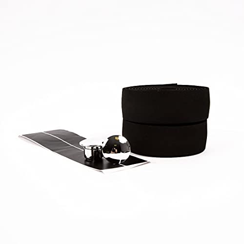 VeloChampion - EVA Cinta de EVA para Manillar con Boton para Cierre (Negro) Handlebar Tape Black