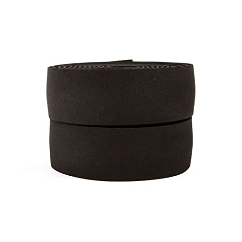 VeloChampion - EVA Cinta de EVA para Manillar con Boton para Cierre (Negro) Handlebar Tape Black