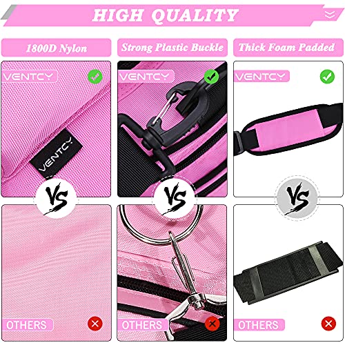 VENTCY Bolsa para Patines, Bolsa Patines Adulto, Bolsa Patines Ruedas, Bolsa Patines Línea para Nina, Bolsa Patines 4 Ruedas hasta El Tamaño 43 (EU) Rosado