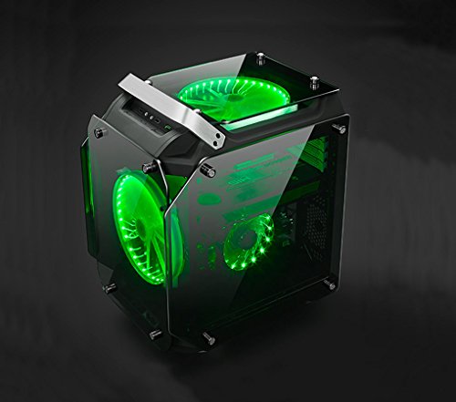 Ventilador de PC,CONISY 120 mm LED Gaming Ultra Silencioso Ventiladores para Caja de Ordenador (Verde,Doble)