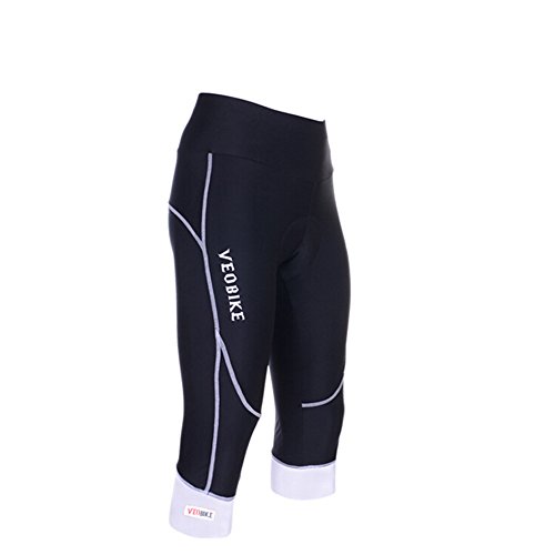 VEOBIKE Pantalones Cortos de Ciclismo Mujer, Traspirable Secado Rápido Pantalon Ciclismo con 3D Gel Acolchado para Correr Senderismo Bici