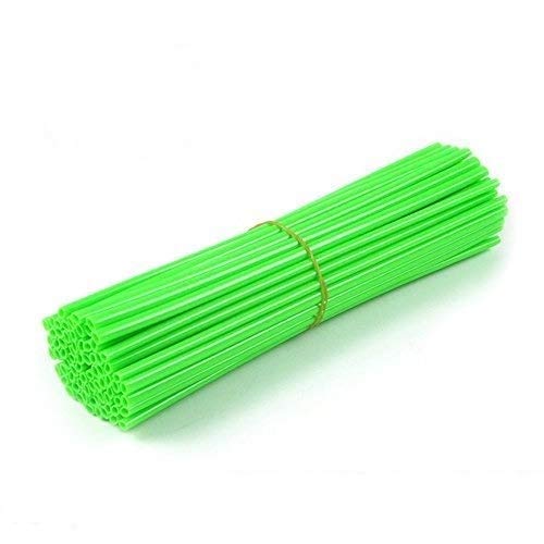 VGEBY 36Pcs Spoke Skins Cubierta del Radio de la Rueda para Motocross, Bicis de de la Suciedad - 10 Colores(Color: Verde)