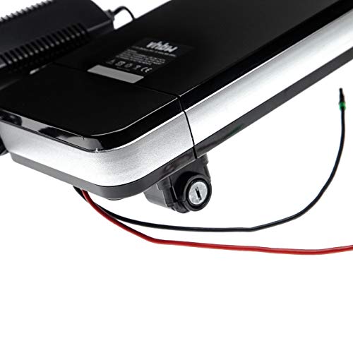 vhbw Batería portaequipajes 15,4Ah 24V Li-Ion Incl. Cargador + conexión USB Compatible con Diversos E-Bikes, Bicicletas eléctricas, pedelecs -Tipo 2