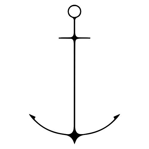 VIENTO Minimal Anchor Camiseta de Pico para Mujer (Blanco, M)