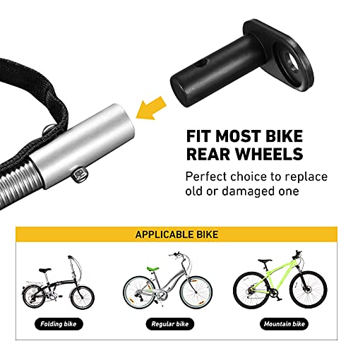 VILLCASE - Acoplador para remolque de bicicleta, color negro, universal, adaptador de ciclismo, accesorios de repuesto trasero, enganche para remolque de bicicleta de carga