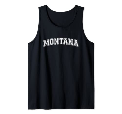 Vintage University-look Montana Blanco Desgastado Camiseta sin Mangas