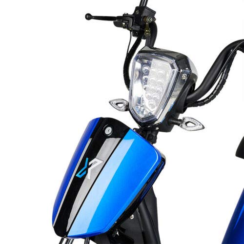 Virtuemart Bicicleta eléctrica Ecoxtrem E-Bike Miami 250w batería de Litio 48v 12Ah 25Km/h en Color Negra y Azul Sin Carnet Sin matricula