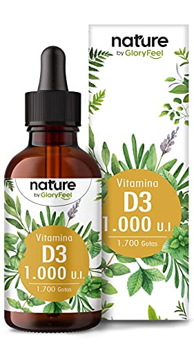 Vitamina D3 en gotas - 5.000 U.I. por 5 gotas - 50ml (1700 gotas) - Alta dosificación y alta bioactividad - En aceite de MCT de coco - Sin aditivos - Producido en Alemania